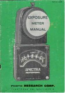 Spectra Professional manual. Camera Instructions.